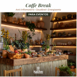 coffee break para evento Jardim Mediterrâneo